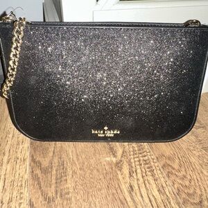 Kate Spade Black Sparkle Wristlet